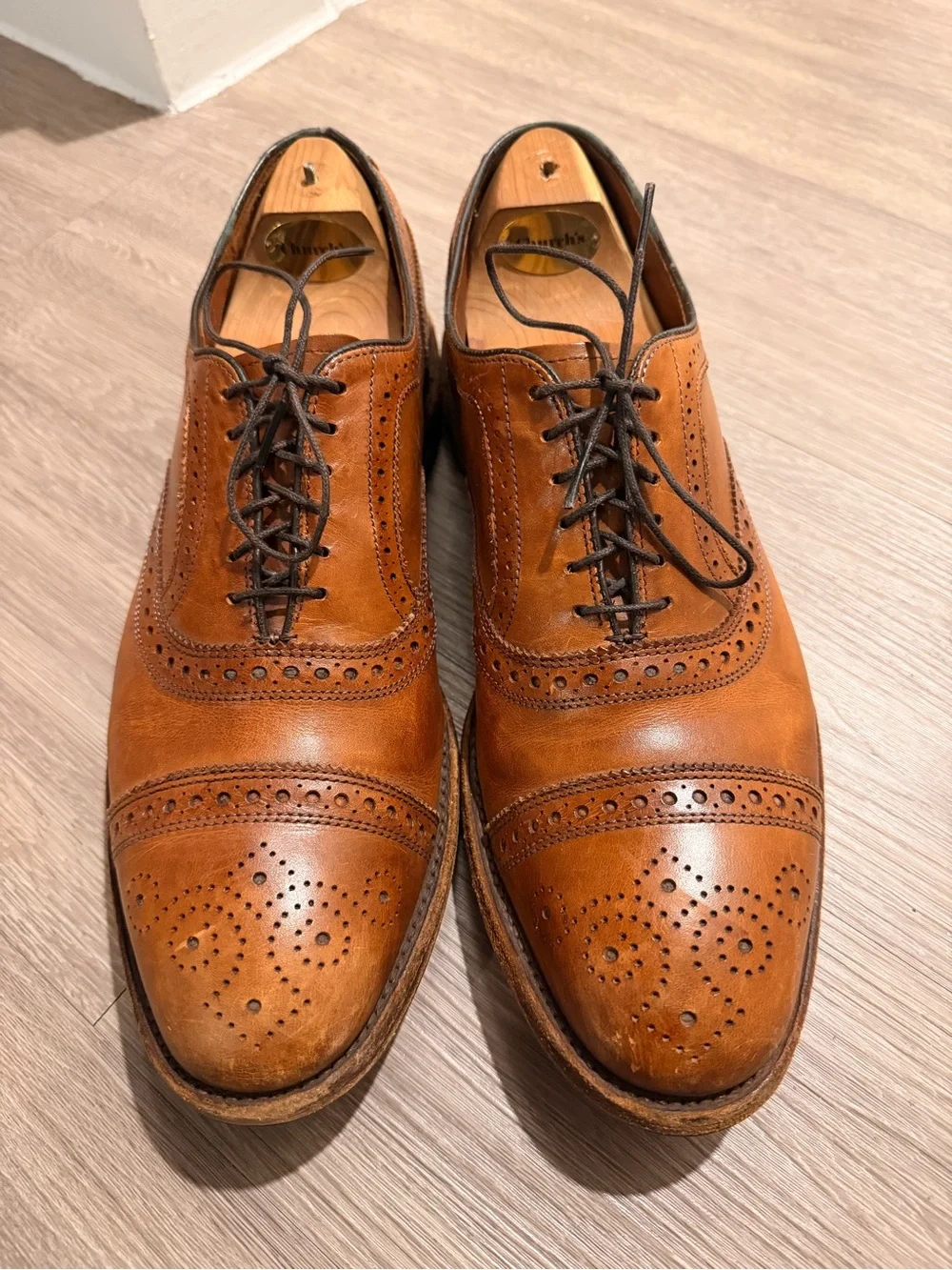 Allen Edmonds Strand Men's Size 10.5 D Cap Toe Oxford 1635 Walnut Leather Shoe